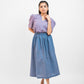 Lavender gathered top-skirt set