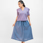 Lavender gathered top-skirt set