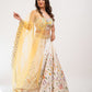 White embroidered lehenga set