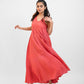 Bright peach spaghetti dress