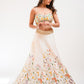 White embroidered lehenga set