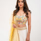 White embroidered lehenga set