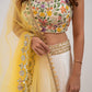 White embroidered lehenga set