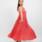 Bright peach spaghetti dress