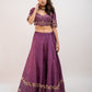 Magenta hand embroidered lehenga set