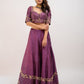 Magenta hand embroidered lehenga set