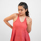 Bright peach spaghetti dress