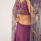Magenta hand embroidered lehenga set