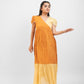 Apricot yellow gathered dress