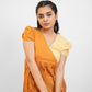 Apricot yellow gathered dress