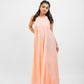 Peach linen cotton dress