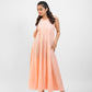 Peach linen cotton dress