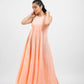 Peach linen cotton dress