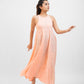 Peach linen cotton dress