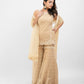 Cream embroidered sharara set
