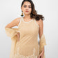 Cream embroidered sharara set