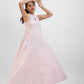 Baby pink checkered dress
