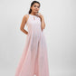 Baby pink checkered dress