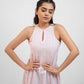 Baby pink checkered dress