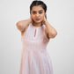 Baby pink checkered dress