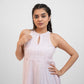 Baby pink checkered dress