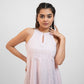 Baby pink checkered dress