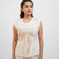 Off white pleated top