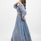 Greyish blue embroidered lehenga