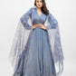 Greyish blue embroidered lehenga