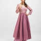 Onion pink embroidered Anarkali set
