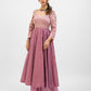 Onion pink embroidered Anarkali set