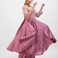 Onion pink embroidered Anarkali set