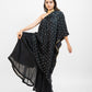 Black embroidered one shoulder top with sharara