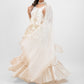 White satin embroidered sharara set