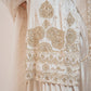 White satin embroidered sharara set