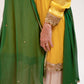 Yellow overlap crop top with layered skirt