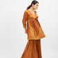 Copper brown embroidered sharara set