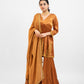 Copper brown embroidered sharara set