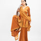 Copper brown embroidered sharara set