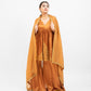 Copper brown embroidered sharara set