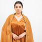 Copper brown embroidered sharara set