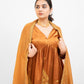 Copper brown embroidered sharara set