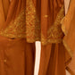Copper brown embroidered sharara set