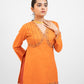 Rust orange embroidered palazzo set
