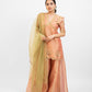 Peachy pink tissue organza embro gharara set