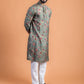Green floral kurta