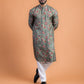 Green floral kurta