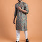 Green floral kurta