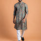 Green floral kurta