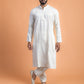 Off white silk kurta set